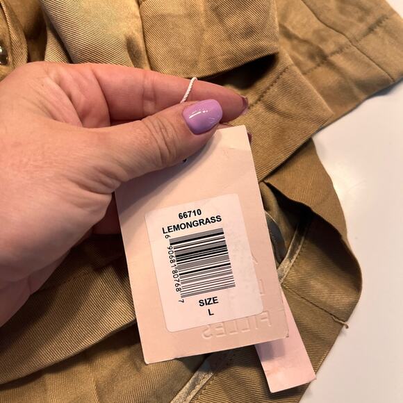 NWT Avec Les Filles Hooded Lyocell Utility Anorak Lemongrass Large $180 - Picture 5 of 10